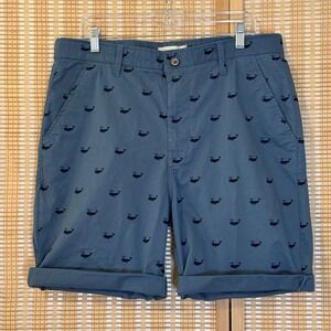 Hudson & Barrow  Mens 36 Shorts Blue Whales Activewear Sportswear Leisure